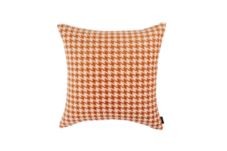 Picture of HOUNDSTOOTH Linen Cushion (17.7" x 17.7") - Orange