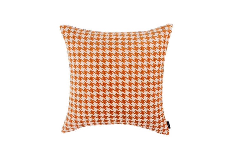 Picture of HOUNDSTOOTH Linen Cushion with Inner (17.7" x 17.7") - Orange