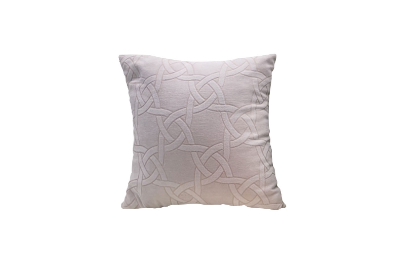 Picture of PLUM BLOSSOM BUTTON Chiffon Fabric Cushion in Multiple Colors (17.7" x 17.7") - Beige