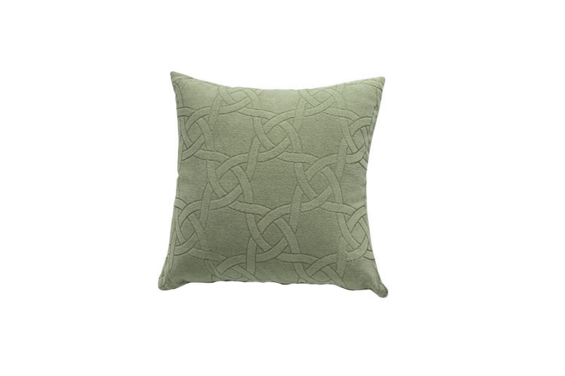 Picture of PLUM BLOSSOM BUTTON Chiffon Fabric Cushion in Multiple Colors (17.7" x 17.7") - Green