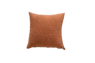 Picture of PLUM BLOSSOM BUTTON Chiffon Fabric Cushion in Multiple Colors (17.7" x 17.7") - Orange