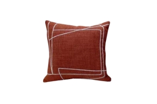 Picture of ABSTRACT STYLE Linen Cushion in Multiple Colors (17.7" x 17.7") - Orange