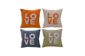 Picture of LOVE Woolen Plush Cushion in Multiple Colors (17.7" x 17.7")