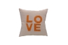 Picture of LOVE Woolen Plush Cushion with Inner in Multiple Colors (17.7" x 17.7")