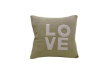 Picture of LOVE Woolen Plush Cushion with Inner (17.7" x 17.7") - Green