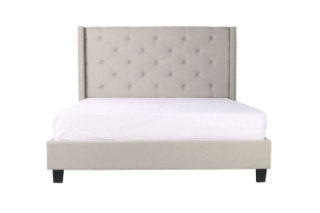 Picture of ELY Upholstered Platform Bed (Light Gray) - King