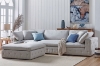 Picture of SUSSEX Memory Foam 4-Seater Extra Large Sofa with Ottoman (Light Gray)