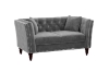 Picture of JERILYN Chesterfield Flared Arm Velvet 2-Seater Loveseat (Gray)