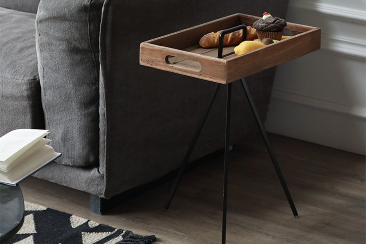 RUSSELL 100 Reclaimed Pine Wood Rectangular Tray TableiFurnitureThe