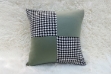 Picture of SQUARE Houndstooth Cushion with Inner (17.7" x 17.7") - Dark Green