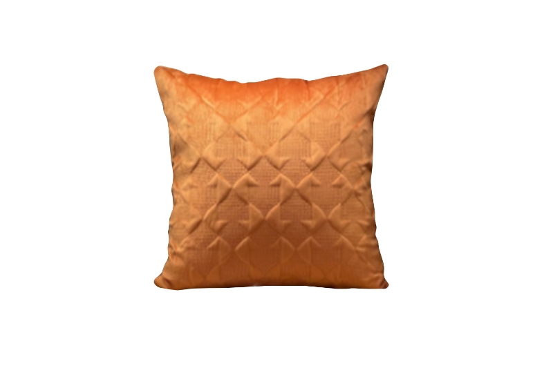 Picture of GEOMETRIC Velvet Cushion (17.7" x 17.7") - Orange