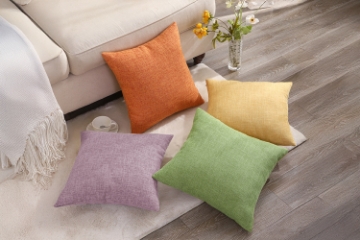 Picture of COLORFUL Linen Cushion with Inner (17.7" x 17.7") - Multiple Colors