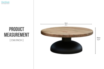 Picture of KOTTER 100% Reclaimed Pine Wood D35.4" Coffee Table 