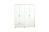 Picture of DUBLIN 4-Door 2-Drawer Wardrobe (White + Oak Color) 