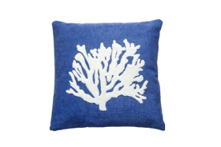 Picture of EMBROIDERY Linen Cushion (17.7" x 17.7") - White Branches