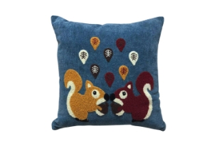 Picture of EMBROIDERY Linen Cushion with Inner (17.7" x 17.7") - Squirrel