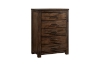 Picture of VENTURA 5-Drawer Solid Wood Chest (Oak Brown)