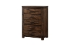 Picture of VENTURA 5-Drawer Solid Wood Chest (Oak Brown)