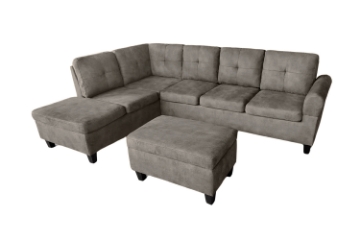 Picture of HALSTON Reversible Chaise Sectional Sofa with Storage Ottoman - Final sale