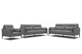 Picture of NAKALE Fabric Sofa Range (Gray) - Armchair + Loveseat + Sofa Set