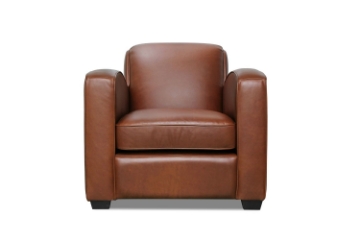 Picture of HEMINGWAY 100% Genuine Silky Aniline Leather Club Chair