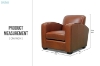 Picture of HEMINGWAY 100% Genuine Silky Aniline Leather Club Chair