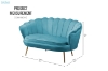 Picture of EVELYN Curved Flared Loveseat (Multicolor)