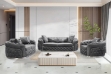 Picture of PIEDMONT Chesterfield Velvet Sofa Range (Grey)