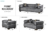 Picture of VEGAS Chesterfield Velvet Sofa Range (Grey)