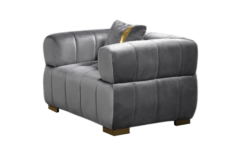 Picture of VEGAS Velvet Chesterfield Armchair/Sofa Chair(Grey)