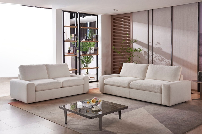 Picture of CAMERO Feather-Filled Fabric Sofa Range - Loveseat + Sofa Set