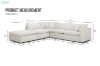 Picture of SKYLAR Feather-Filled Fabric Sectional Modular Sofa (Cream)