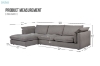 Picture of SERENA Feather-Filled Fabric Sectional Sofa (Dark Grey)