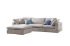 Picture of SUSSEX Memory Foam 4-Seater Extra Large Sofa with Ottoman (Light Gray)