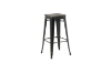 Picture of TOLIX Replica Bar Stool  Rustic Elm Seat *6 colors - Black-29.5 Inches