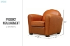 Picture of BOURBON Silky Aniline Leather Club/Cigar Chair