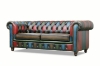 Picture of WILLIFORD Chesterfield Top Grain Patchwork Leather (Multicolor) -3-Seater (Sofa)