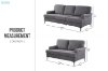 Picture of GARLAND Fabric Sofa Range - Loveseat + Sofa Set