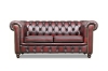 Picture of WILLIFORD 100% Genuine Leather Chesterfield Sofa Range (Maroon) - Loveseat