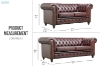 Picture of WILLIFORD 100% Genuine Leather Chesterfield Sofa Range (Maroon)