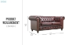 Picture of WILLIFORD 100% Genuine Leather Chesterfield Sofa Range (Maroon) - Loveseat