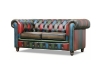 Picture of WILLIFORD Chesterfield Top Grain Patchwork Leather (Multicolor) - Loveseat + Sofa Set