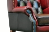 Picture of WILLIFORD 100% Genuine Leather Chesterfield High Back Wing Patchwork Chair (Multicolor)