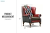 Picture of WILLIFORD 100% Genuine Leather Chesterfield High Back Wing Patchwork Armchair/Sofa Chair (Multicolor)
