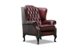 Picture of WILLIFORD 100% Genuine Leather Chesterfield High Back Wing Armchair/Sofa Chair (Maroon)