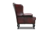 Picture of WILLIFORD Chesterfield Top Grain Leather High Back Wing Chair (Maroon)