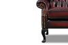 Picture of WILLIFORD Chesterfield Top Grain Leather High Back Wing Chair (Maroon)