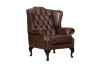 Picture of WILLIFORD 100% Genuine Leather Chesterfield High Back Wing Armchalr/Sofa Chair (Tobacco)