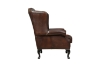 Picture of WILLIFORD Chesterfield Top Grain Leather High Back Wing Chair (Tobacco)