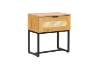 Picture of SAILOR 1-Drawer Bedside Table with Rattan (Oak)